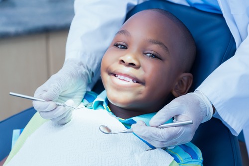 Child at the dentist